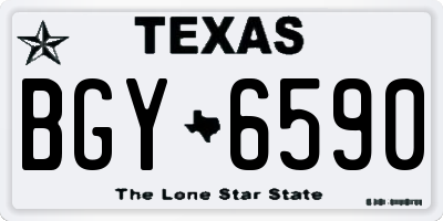 TX license plate BGY6590
