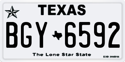 TX license plate BGY6592