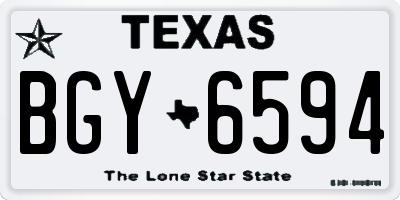 TX license plate BGY6594
