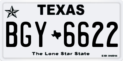 TX license plate BGY6622