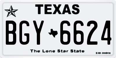 TX license plate BGY6624