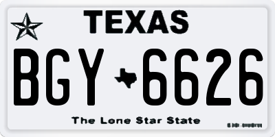 TX license plate BGY6626
