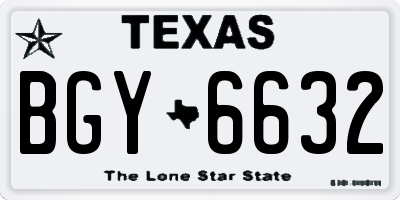 TX license plate BGY6632