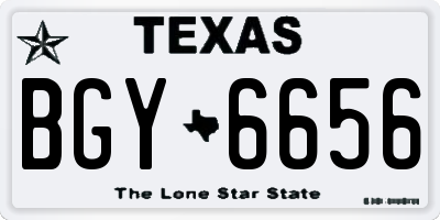 TX license plate BGY6656