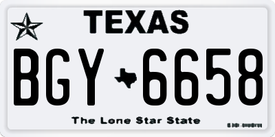 TX license plate BGY6658