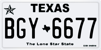 TX license plate BGY6677