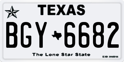 TX license plate BGY6682