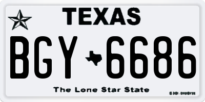 TX license plate BGY6686