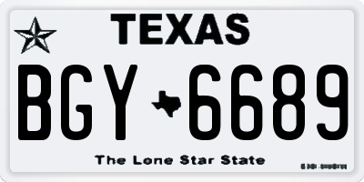TX license plate BGY6689