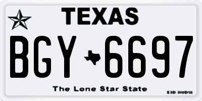 TX license plate BGY6697