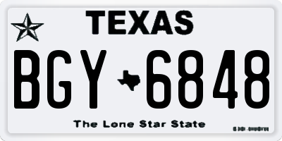 TX license plate BGY6848
