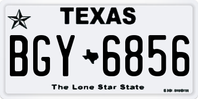 TX license plate BGY6856