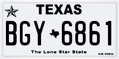 TX license plate BGY6861