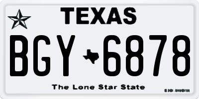 TX license plate BGY6878
