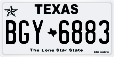TX license plate BGY6883