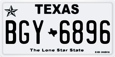 TX license plate BGY6896