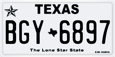 TX license plate BGY6897