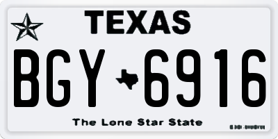 TX license plate BGY6916