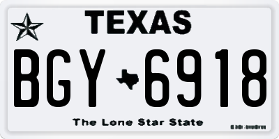 TX license plate BGY6918
