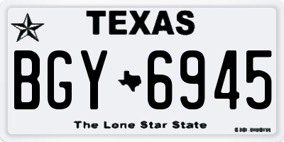 TX license plate BGY6945