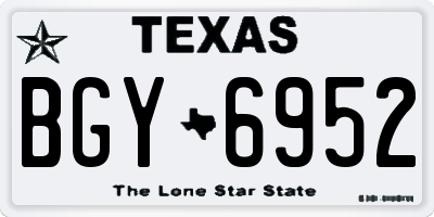 TX license plate BGY6952