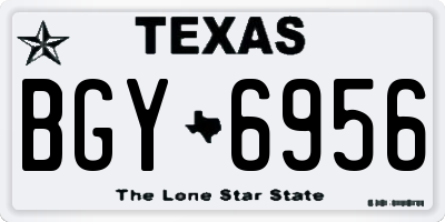 TX license plate BGY6956