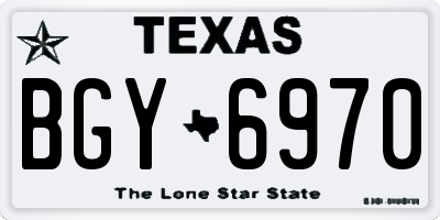 TX license plate BGY6970