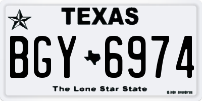 TX license plate BGY6974