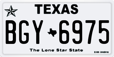 TX license plate BGY6975