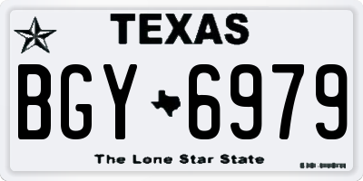 TX license plate BGY6979