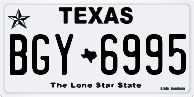 TX license plate BGY6995