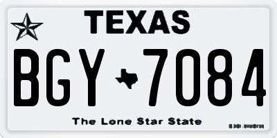 TX license plate BGY7084