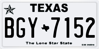 TX license plate BGY7152