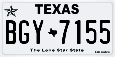 TX license plate BGY7155