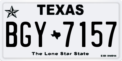 TX license plate BGY7157