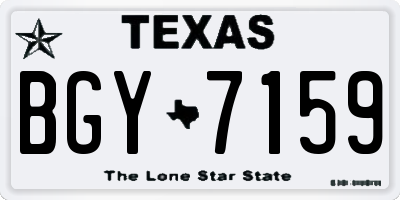 TX license plate BGY7159