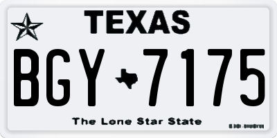 TX license plate BGY7175