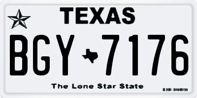 TX license plate BGY7176