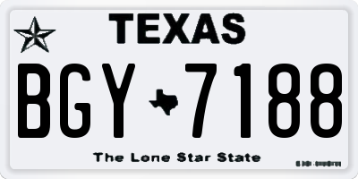 TX license plate BGY7188