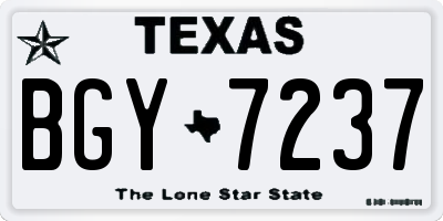 TX license plate BGY7237