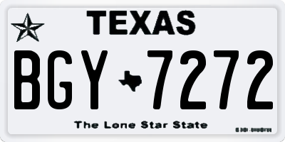 TX license plate BGY7272