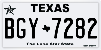 TX license plate BGY7282
