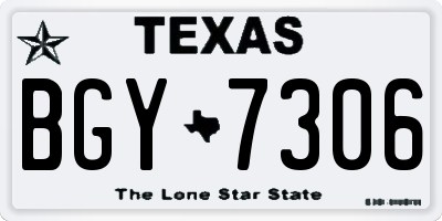 TX license plate BGY7306