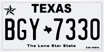 TX license plate BGY7330