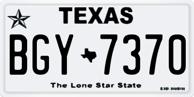 TX license plate BGY7370