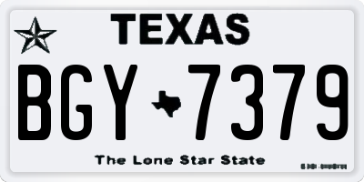 TX license plate BGY7379