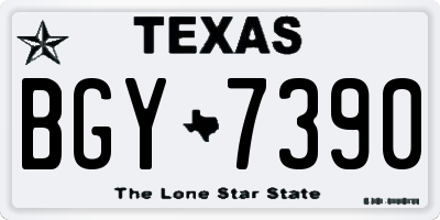 TX license plate BGY7390