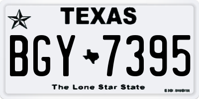 TX license plate BGY7395