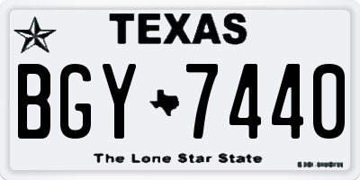 TX license plate BGY7440