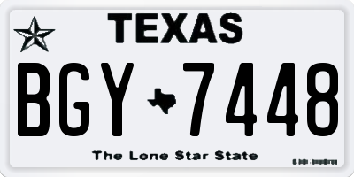 TX license plate BGY7448